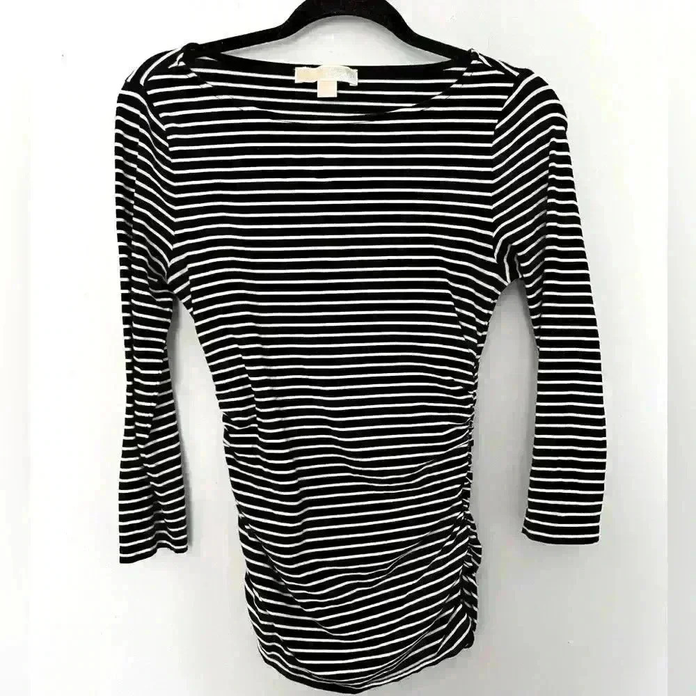 Michael Kors Women's Stripe 3/4 Sleeve Top Size XS